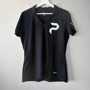NWT Nike Performance on Purpose Black V-Neck‎ Women's Polo Large
